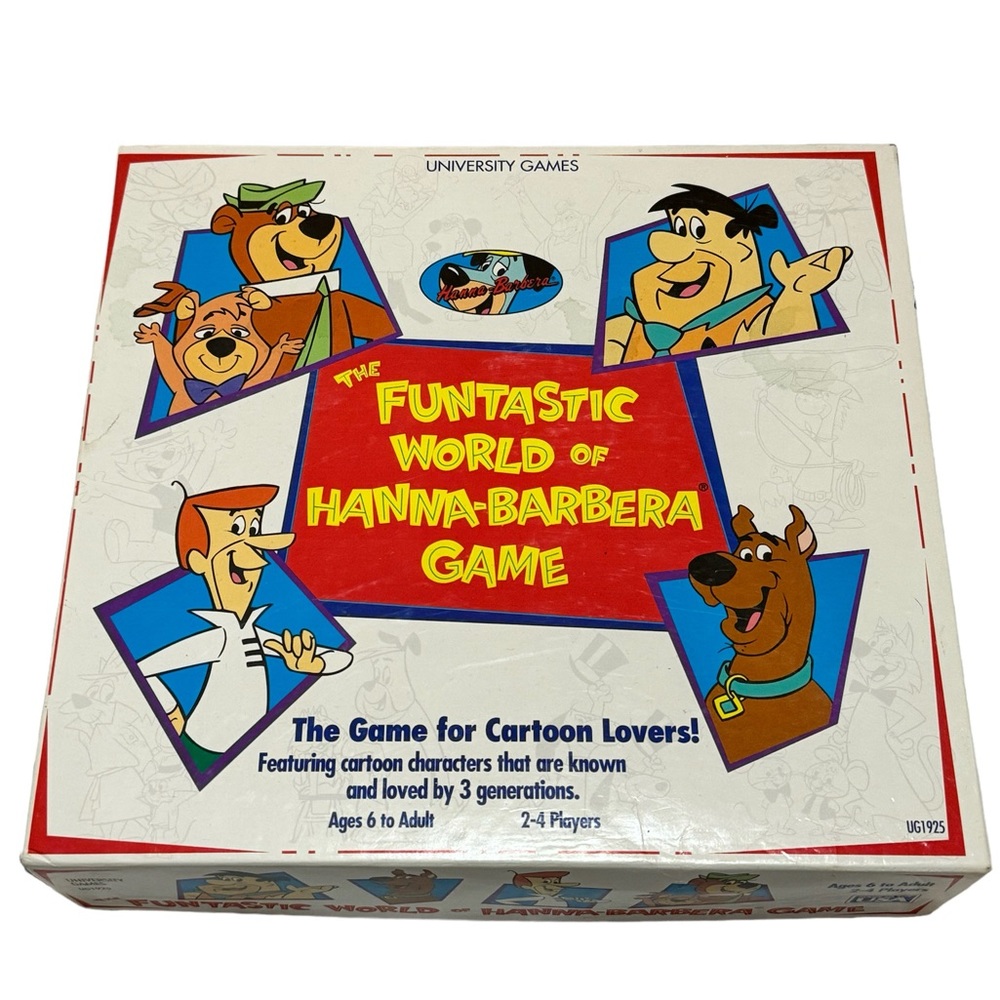 The Funtastic World of Hanna-Barbera Board Game Flintstones 1993 INCOMPLETE HTF